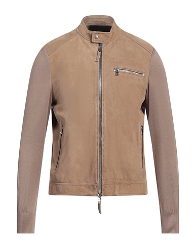 THE JACK LEATHERS Biker jacket Khaki 100% Leather