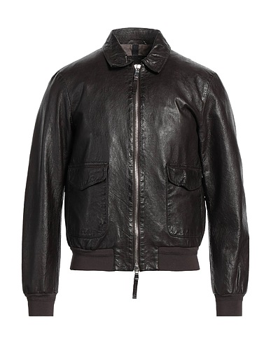 THE JACK LEATHERS Giubbotto Testa di moro 100% Pelle