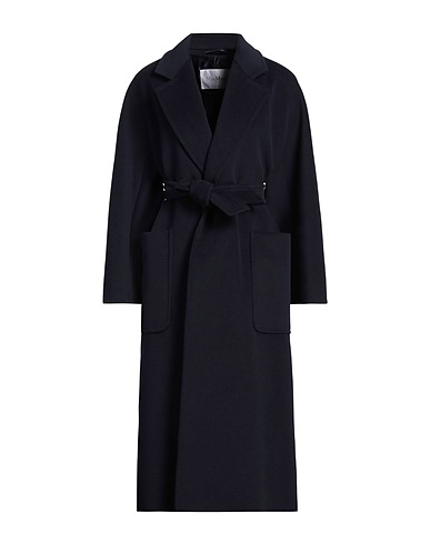 MAX MARA Cappotto Blu notte 90% Lana Vergine, 10% Cachemire