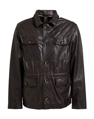THE JACK LEATHERS Jacket Dark brown Leather