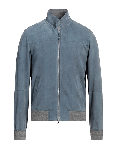 THE JACK LEATHERS Jacket Slate blue 100% Leather