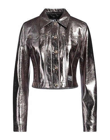 VERSACE JEANS COUTURE Jacket Platinum 100% Viscose, Polyurethane resin