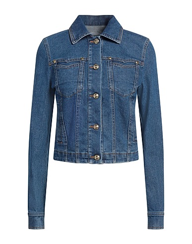 VERSACE JEANS COUTURE Denim jacket 98% Cotton, 2% Elastane