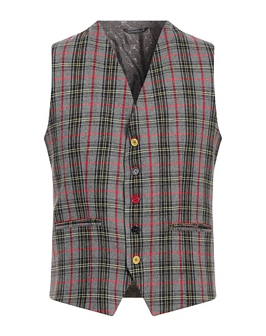 DANIELE ALESSANDRINI Waistcoat Grey 45% Viscose, 40% Wool, 13% Polyamide, 2% Elastane