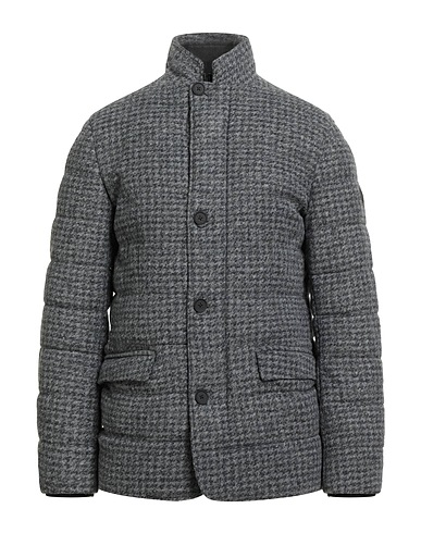PEOPLE OF SHIBUYA Shell jacket Grey 54% Acrylic, 24% Virgin Wool, 22% Polyester