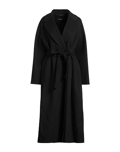 'S MAX MARA Coat Black 100% Virgin Wool