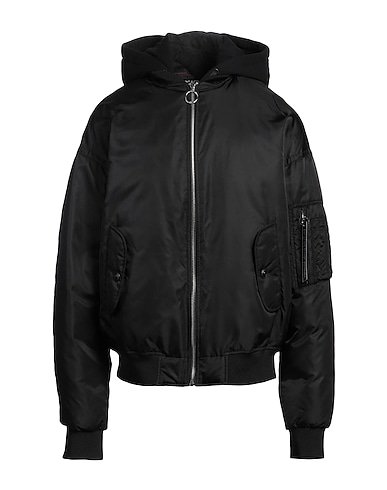 VERSACE JEANS COUTURE Jacket Black 100% Polyamide, Cotton, Polyester, Elastane