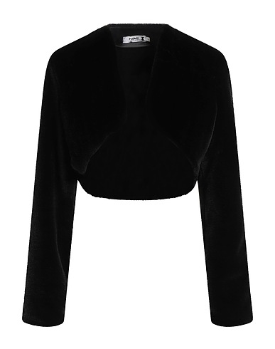 PLEASE Kunstpelz Schwarz 100% Polyester, Elastan