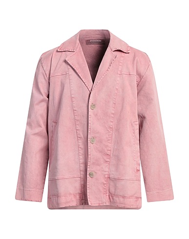 CROSSLEY Denim jacket Red 97% Cotton, 3% Elastane