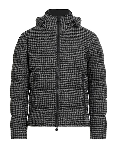 PEOPLE OF SHIBUYA Shell jacket Black 54% Acrylic, 24% Virgin Wool, 22% Polyester