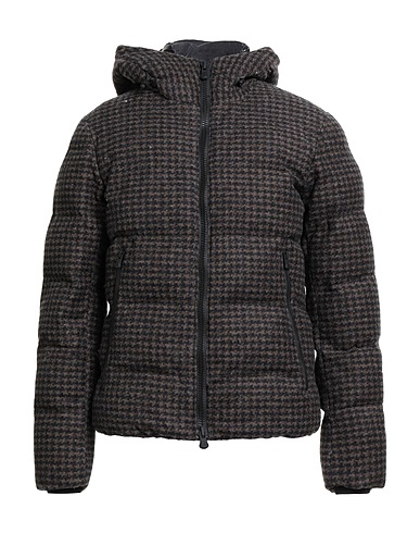 PEOPLE OF SHIBUYA Shell jacket Brown 54% Acrylic, 24% Virgin Wool, 22% Polyester