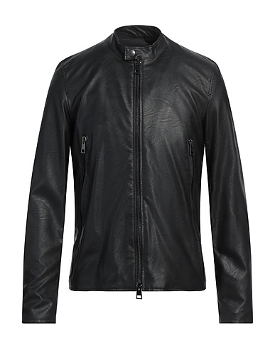 STREET LEATHERS Bikerjacke Schwarz 50% Polyurethan, 50% Viskose