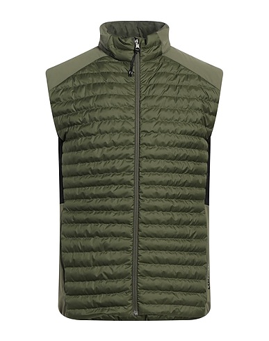 COLMAR Vest Military green 100% Polyester, Polyamide, Elastane