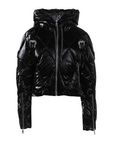 VERSACE JEANS COUTURE Shell jacket Black 100% Polyester, Polyurethane resin