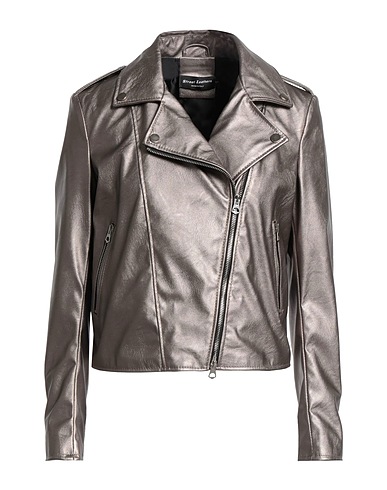 STREET LEATHERS Biker jacket Bronze 50% Polyurethane, 50% Viscose