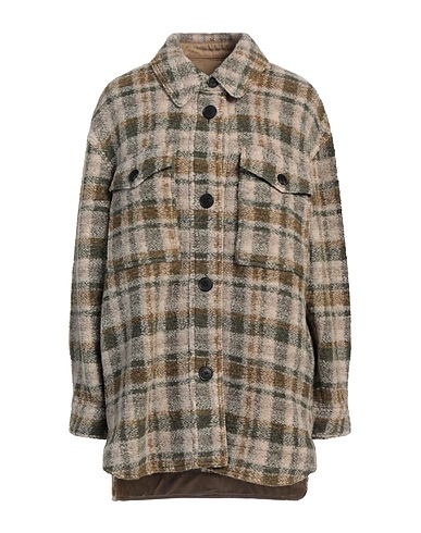 MARANT ÉTOILE Kariertes Hemd Militärgrün 63% Wolle, 33% Polyester, 4% Andere Fasern
