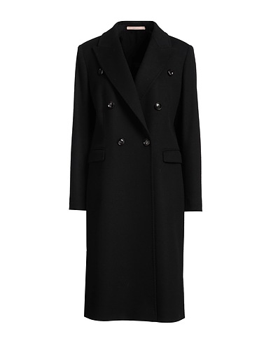 NORMEET Coat Black 100% Virgin Wool