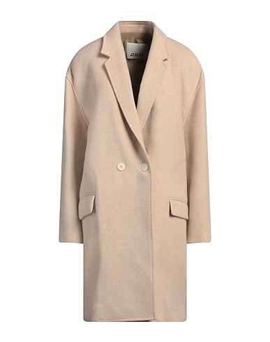 ISABEL MARANT Coat Beige 53% Virgin Wool, 28% Wool, 17% Cashmere, 2% Silk