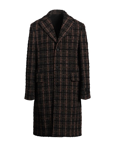 VERSACE Coat Black 78% Virgin Wool, 13% Mohair wool, 9% Polyamide