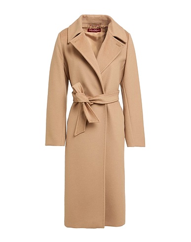 MAX MARA STUDIO Coat Camel 100% Virgin Wool
