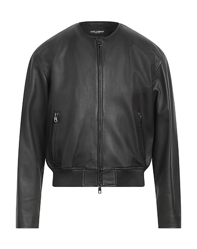 DOLCE&GABBANA Bomber Dark brown 100% Lambskin