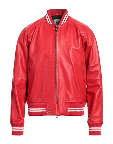 ICEBERG Jacket Red 100% Lambskin, Cotton
