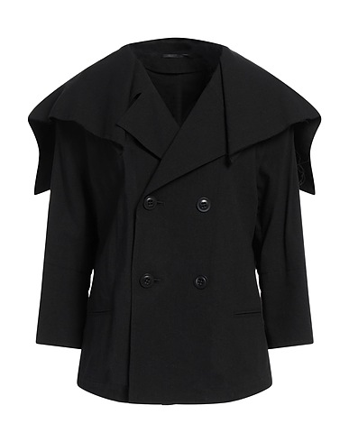 Y'S YOHJI YAMAMOTO Caban e doppio petto Nero 70% Cotone, 30% Lino
