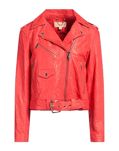 MICHAEL MICHAEL KORS Biker jacket Red 100% Lambskin