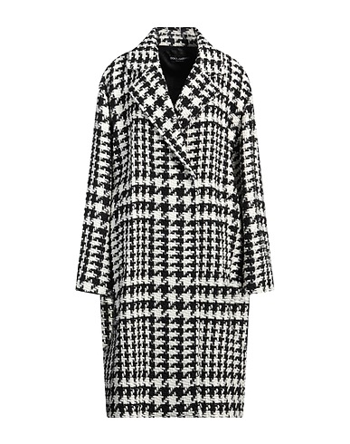 DOLCE&GABBANA Coat Black 48% Acrylic, 22% Cotton, 21% Wool, 6% Polyester, 3% Other Fibres