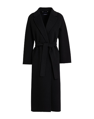 'S MAX MARA Coat Black 100% Virgin Wool
