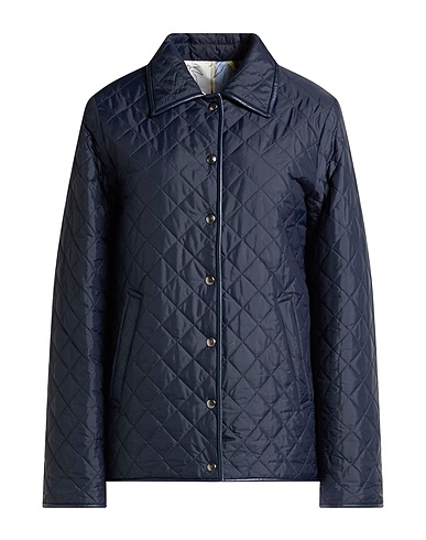 FERRAGAMO Shell jacket Midnight blue 100% Polyamide, Lambskin