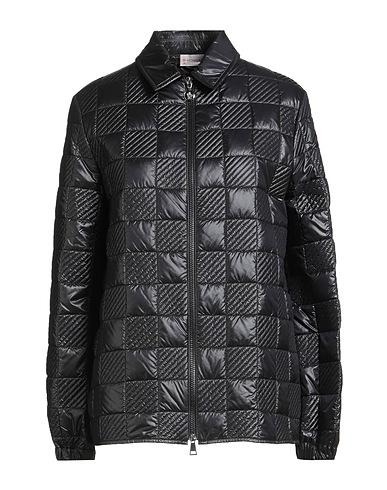 MONCLER Shell jacket Black 100% Polyamide, Cotton, Polyester