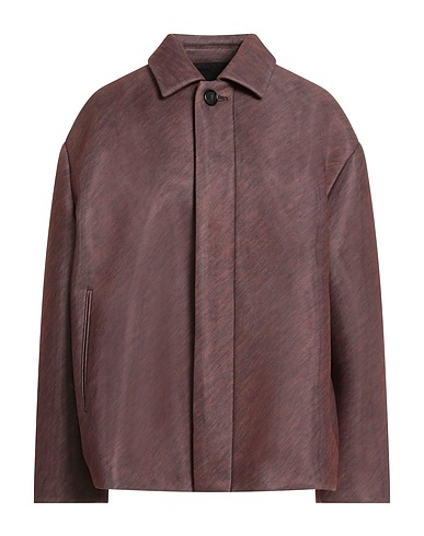 PHILOSOPHY di LORENZO SERAFINI Coat Brown 90% Polyester, 10% Elastane
