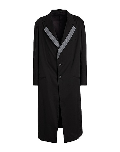 Y'S FOR MEN Full-length jacket Black 50% Cotton, 50% Lyocell