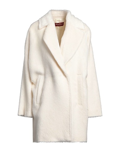 MAX MARA STUDIO Teddy Coat Bianco 75% Acrilico, 25% Lana Vergine
