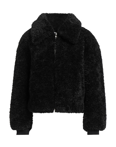 LOW CLASSIC Teddy Coat Nero 85% Poliestere, 15% Lana, Rayon