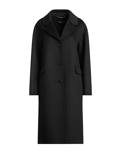 'S MAX MARA Coat Black 70% Virgin Wool, 30% Cashmere