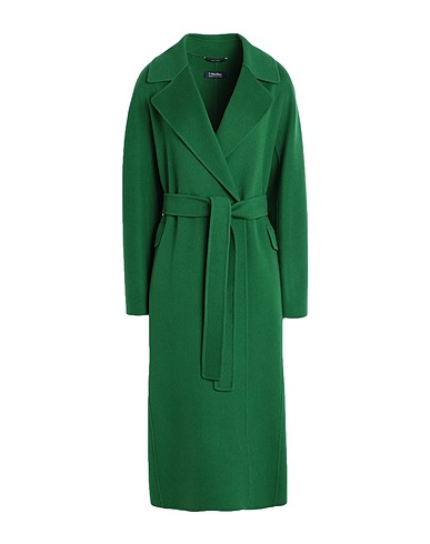 'S MAX MARA コート グリーン バージンウール 100%