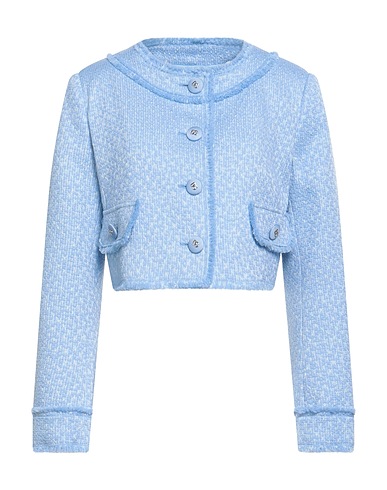 DOLCE&GABBANA Jacket Sky blue 67% Virgin Wool, 27% Viscose, 6% Polyamide