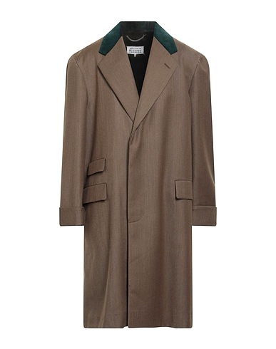 MAISON MARGIELA Coat Khaki 100% Wool, Cotton