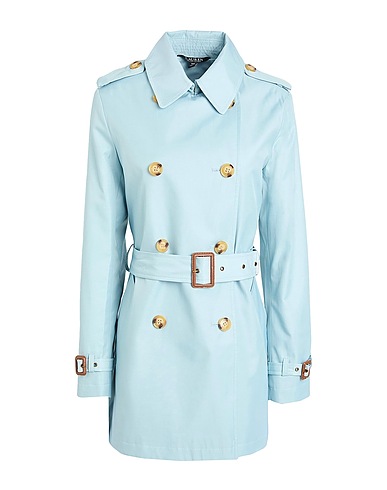 LAUREN RALPH LAUREN Double breasted pea coat DOUBLE-BREASTED COTTON-BLEND TRENCH COAT
 Sky blue 57% Cotton, 43% Polyester