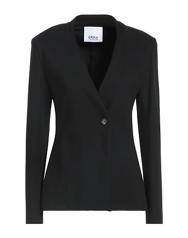 ERIKA CAVALLINI Jacket Black 75% Viscose, 21% Polyamide, 4% Elastane