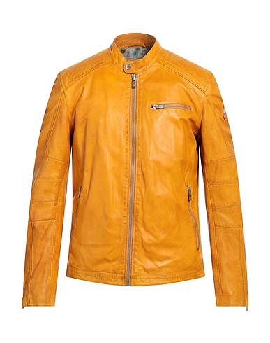 MILESTONE Bomber Mustard 100% Lambskin