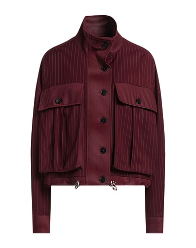 GAëLLE Paris Jacket Burgundy 65% Polyester, 32% Rayon, 3% Elastane