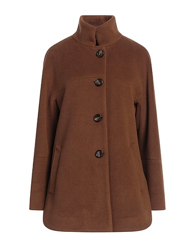FEDERICA GARONI COLLECTION Cappotto Marrone 90% Poliestere, 10% Viscosa