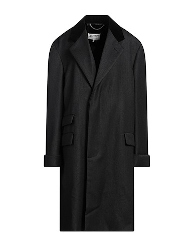 MAISON MARGIELA Coat Charcoal 100% Wool, Cotton