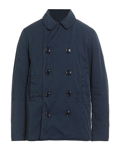 ASPESI Double breasted pea coat Navy 70% Polyester, 30% Polyamide