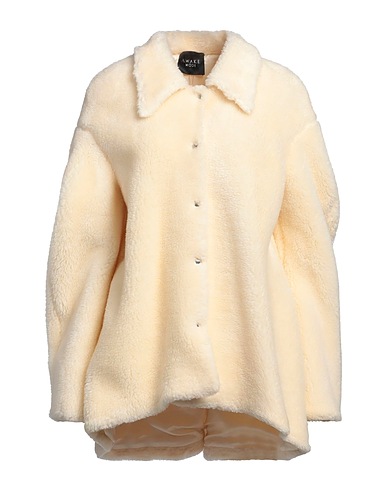 A.W.A.K.E. MODE Teddy Coat Ivory 50% Acrylic, 50% Polyester