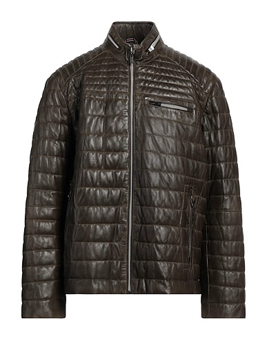 MILESTONE Lederjacke Dunkelgrün 100% Schafleder