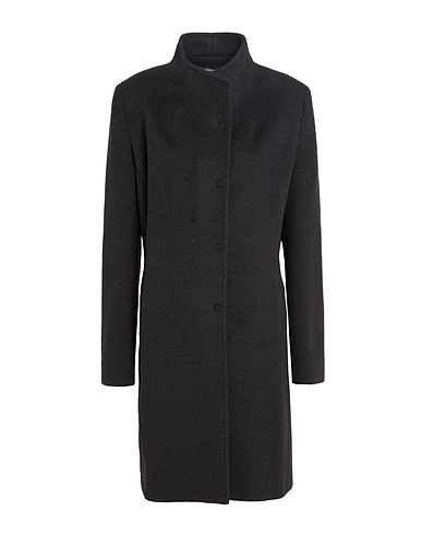 FEDERICA GARONI COLLECTION Coat Black 90% Polyester, 10% Viscose